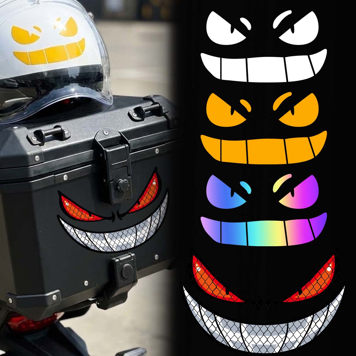 Scooter Helmet Set - JDM Demon Eyes Gengar Adesivi moto