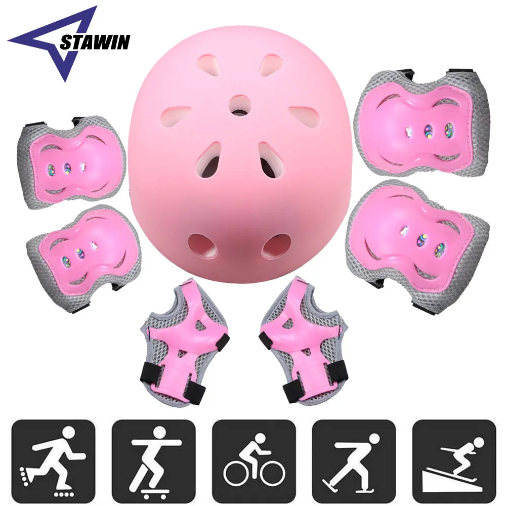 7 pz/set bambini casco da bici - Scooter Helmet Set recensione e prezzo