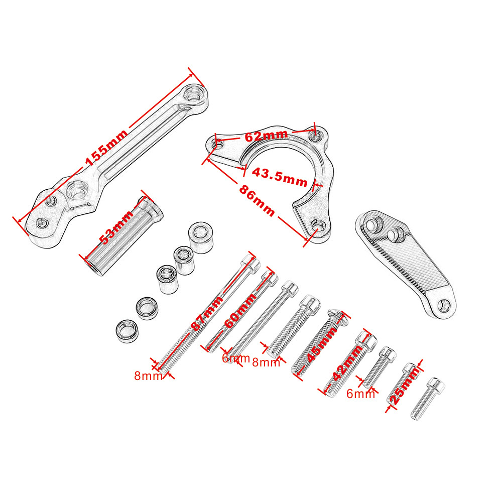 Kit staffa ammortizzatore di s - Steering Damper Stabilizer Kit Cnc recensione e prezzo